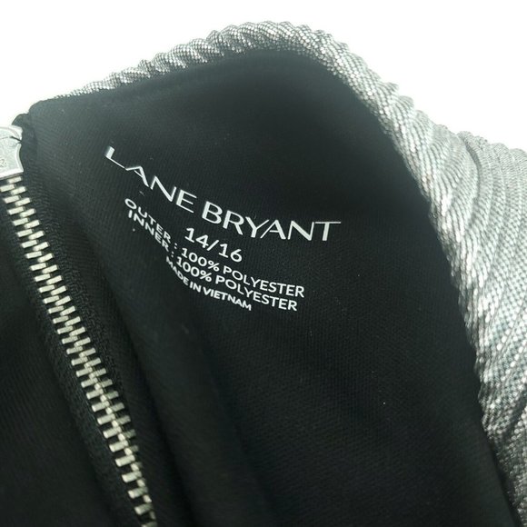 Lane Bryant Womens Gray Sleeveless V Neck Criss Cross Blouse Top Size 14/16 - Picture 10 of 13